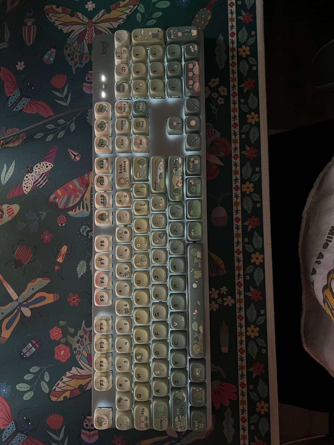 Customer photo review of KiiBOOM X Cosydiaries Rainy Froggy Day Keycap Set