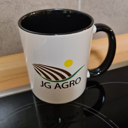 Customer photo review of TassenExpress - Becher Keramik Tasse mit Logo bedruckt 325ml Firmenlogo