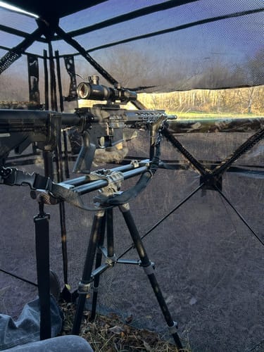 Customer photo review of FLASH SALE TideWe 4-6 Person Turkey Hunting Blind See Through Camo Ground Blind