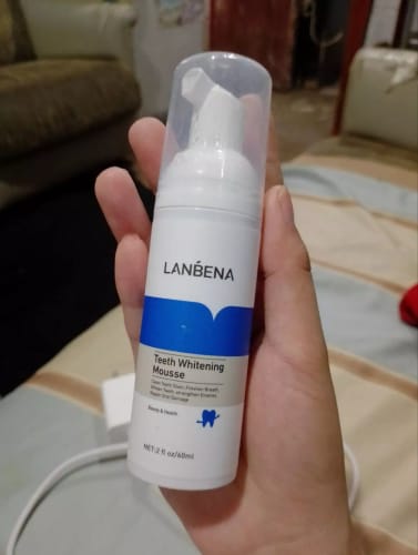 Customer photo review of Lanbena Teeth Whitening Mousse