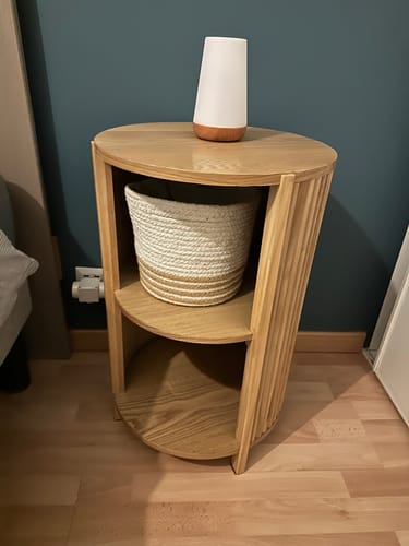 Customer photo review of ALTA - Table de chevet avec 2 rangements en bois massif