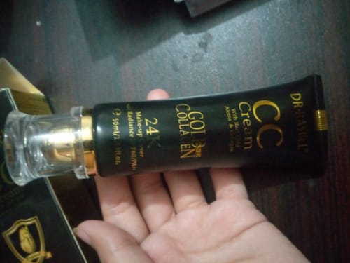 Customer photo review of Dr.Rashel 24K CC Cream Gold & Collagen Make Up Cover Gold Radiance SPF60/PA++ - 50ml