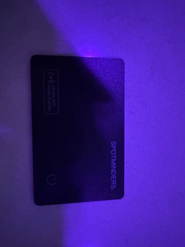 Customer photo review of SPOTMINDERS. Tracking card