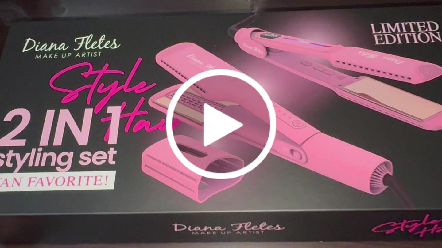 Customer video review of Set Plancha Profesional Infrarroja + Plancha 2 En 1 Diana Fletes Para Cabello Mojado TITANIUM GALVANIZADO
