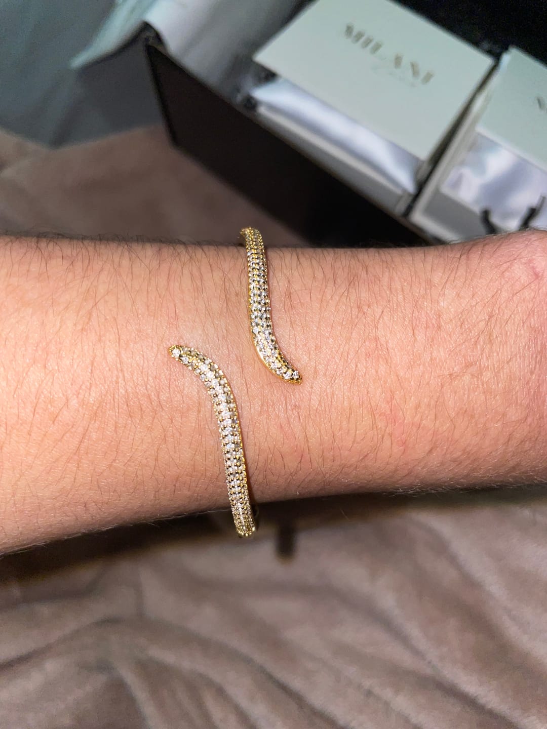 Customer photo review of Medusa Cuff Gold