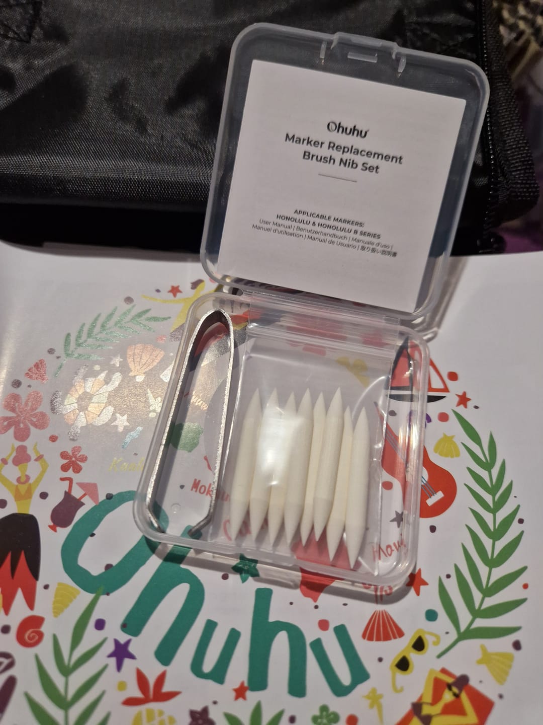 Customer photo review of Ohuhu Replacement Brush Nibs Of Honolulu & Honolulu B Series