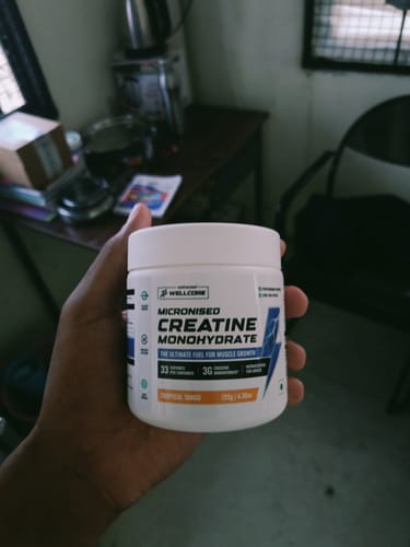 Customer photo review of Wellcore - Pure Micronised Creatine Monohydrate (122g, 33 Servings) Tropical Tango