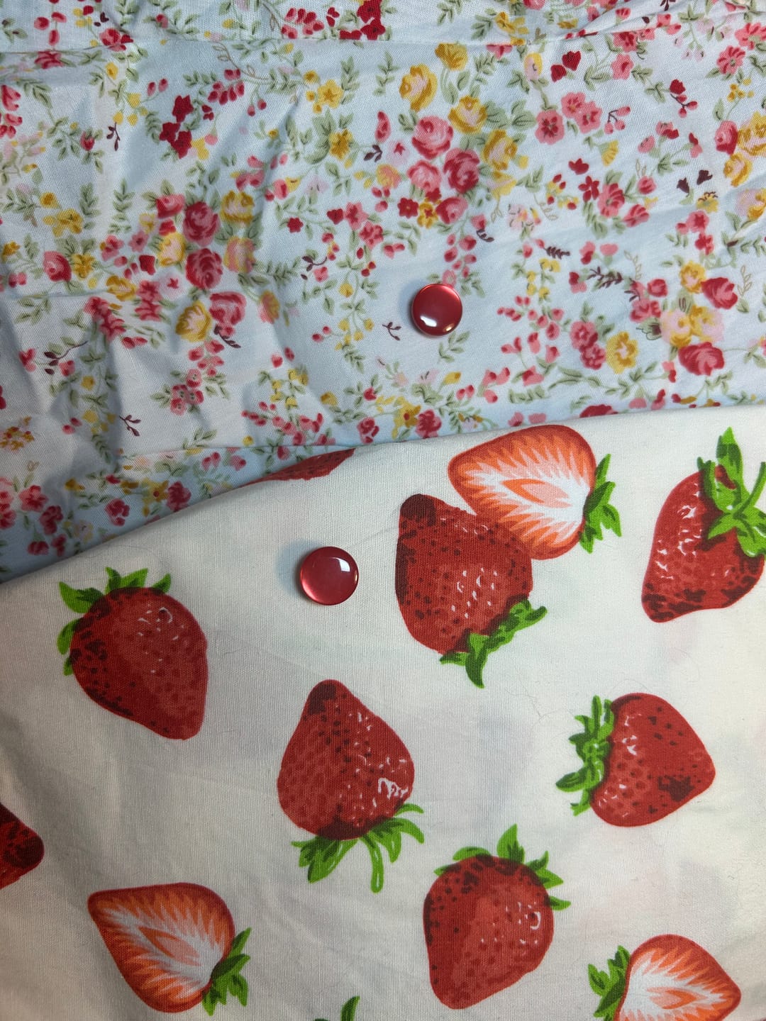 Customer photo review of Strawberry Rose & Hubble Cotton Poplin Fabric