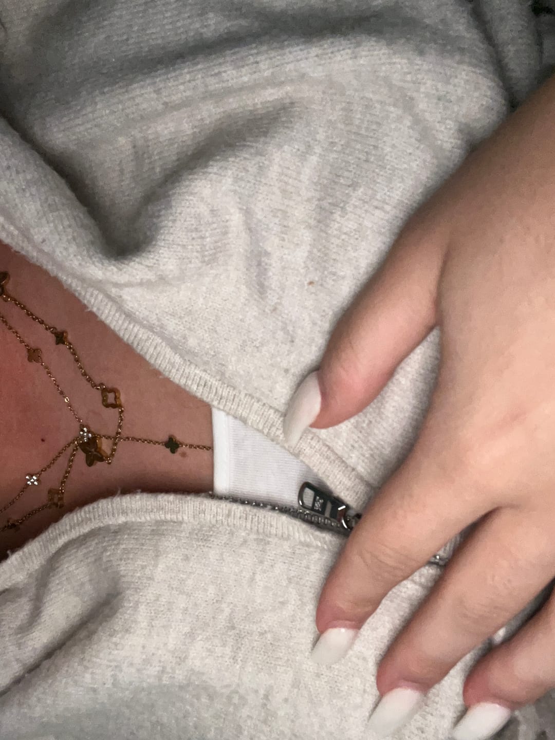 Customer photo review of Pave Flower 2.0 Kette 14K Vergoldet