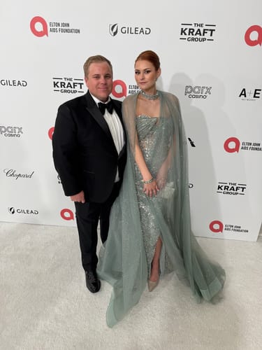 Customer photo review of Sage Green Sequin Evening Gown with Cape - Pretty Sequin Dress - Designer Sequin Gown with Strapless and Slit Plus Size