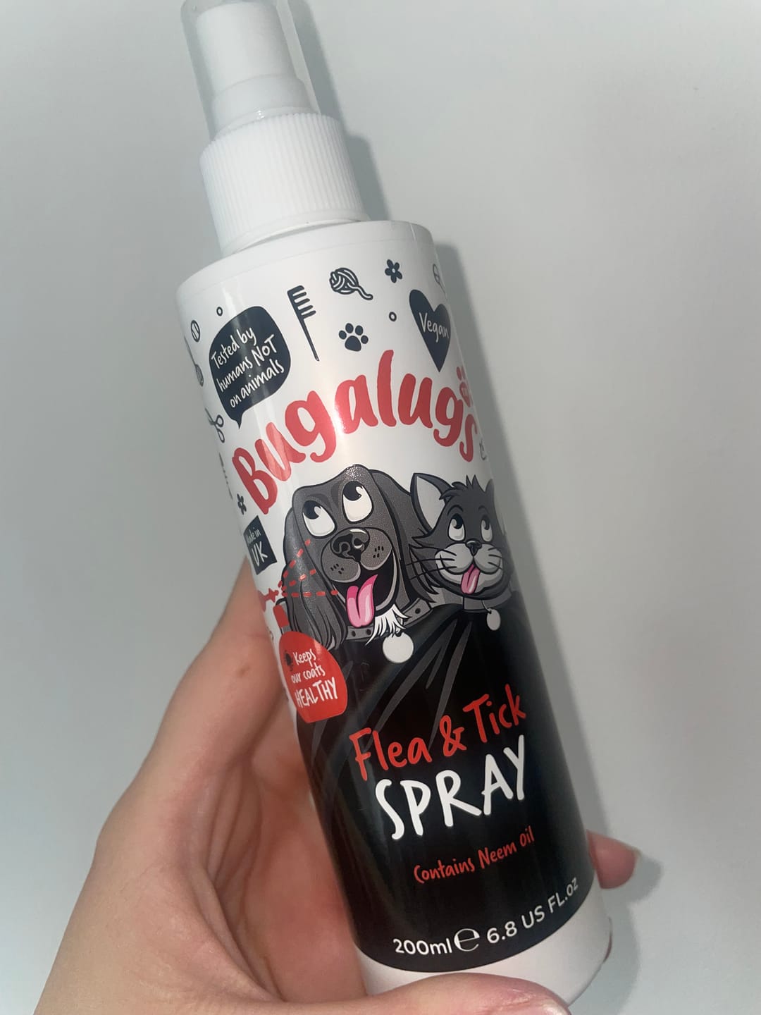 Customer photo review of Flea & Tick Spray with Neem Oil for Dogs & Cats