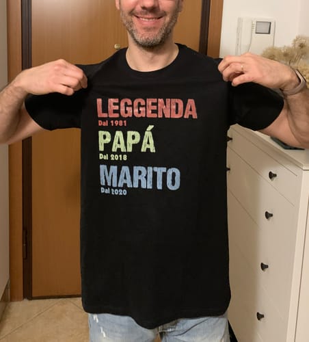 Customer photo review of Leggenda da... - Maglietta personalizzata da uomo per la Festa del Papà