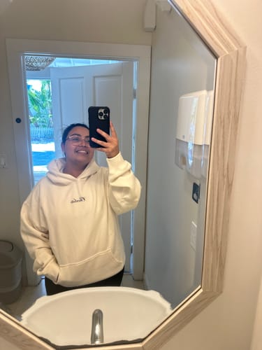 Customer photo review of Glory Days Apparel - Charlotte Prestige Faded Relaxed Fit Hoodie