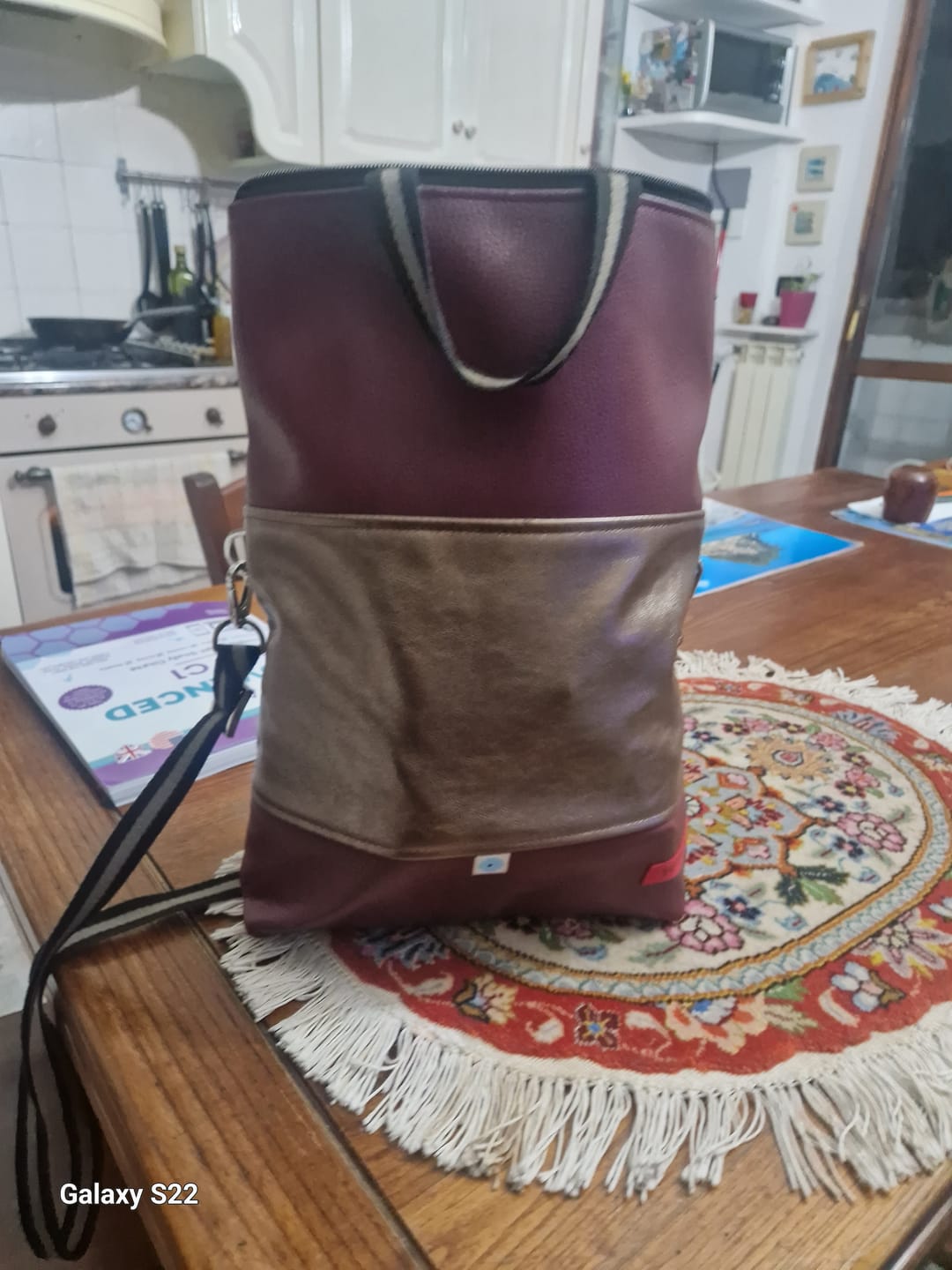 Customer photo review of EASY BAG SIENA bordò I bronzo lamé