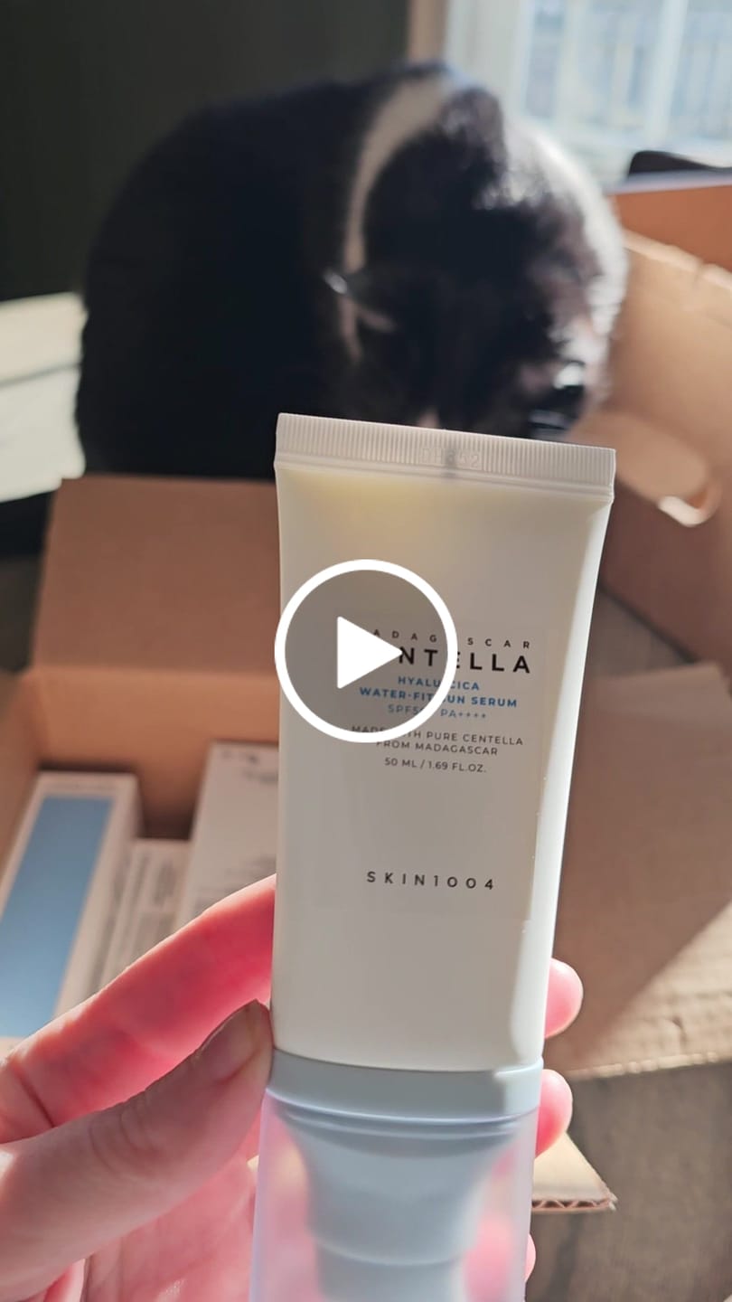 Customer video review of SKIN1004 Hyalu-Cica Water-Fit Sun Serum SPF50+ PA++++ 50ml