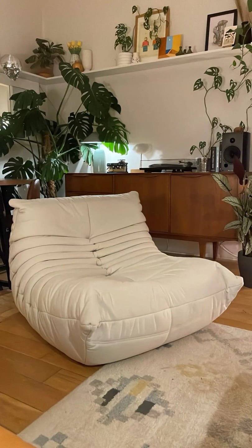 Customer photo review of Togo Fireside Chair with Foot Stool - Set of Two