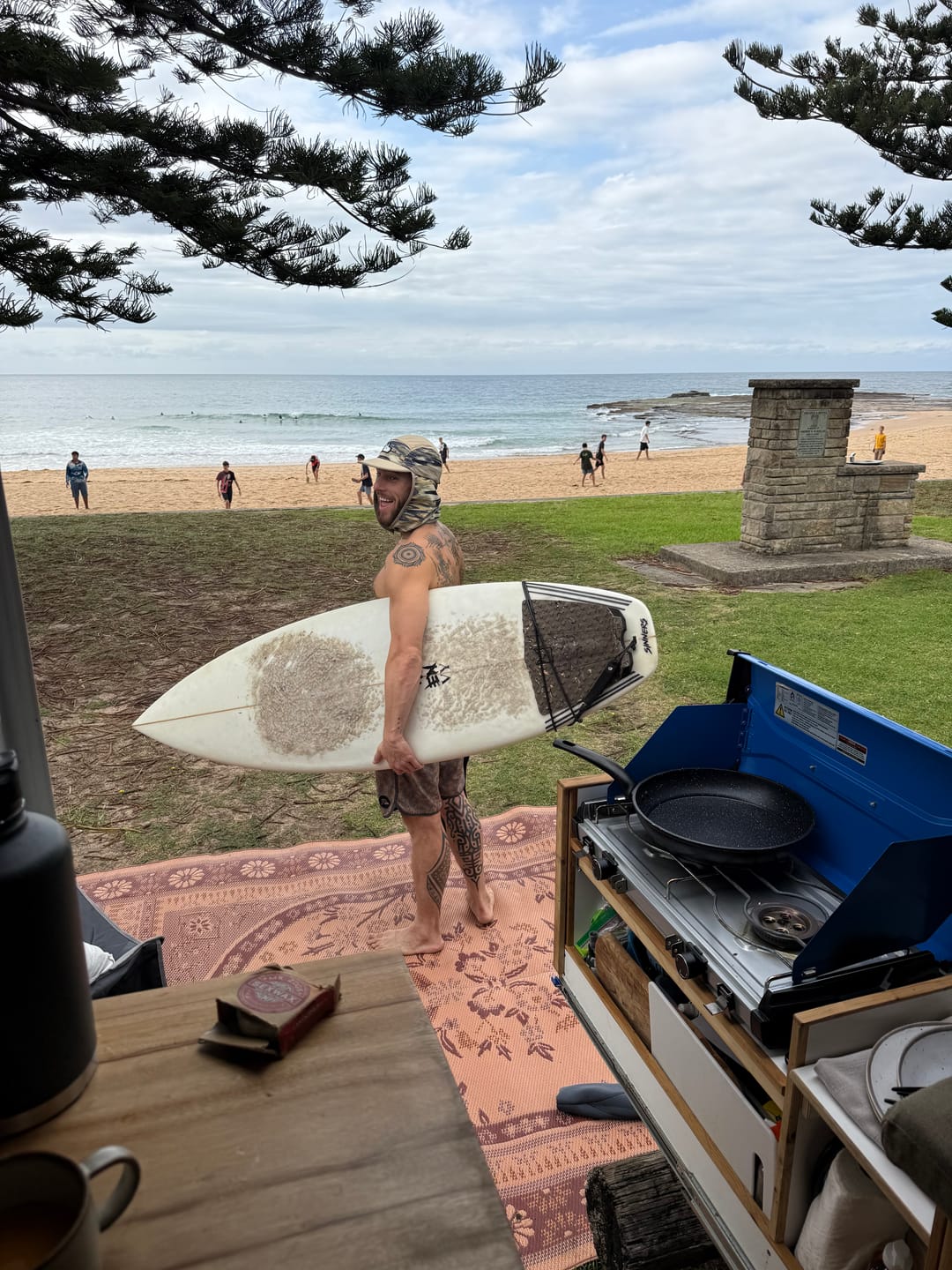 Customer photo review of Camo Legionnaire Surf Cap UPF 50+
