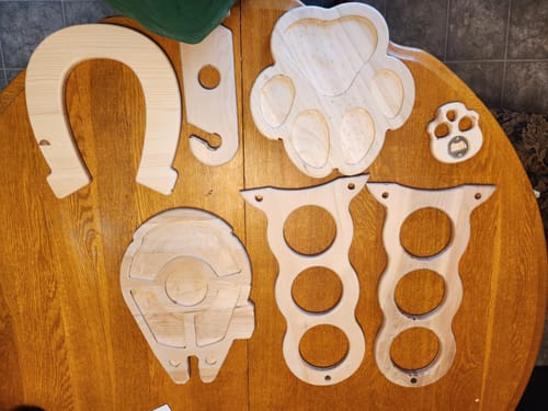 Customer photo review of 14.0x9.8" Falcon Spaceship Tray 22 Acrylic Router Template