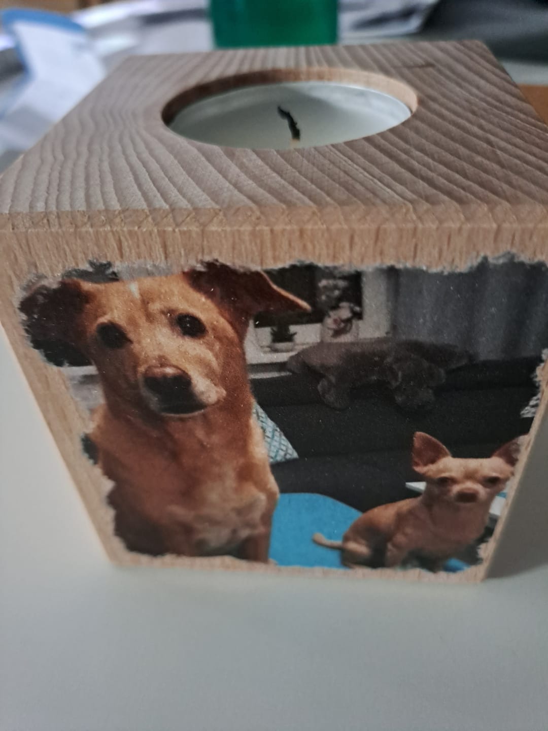 Customer photo review of Dein Foto - Individueller Kerzenwürfel