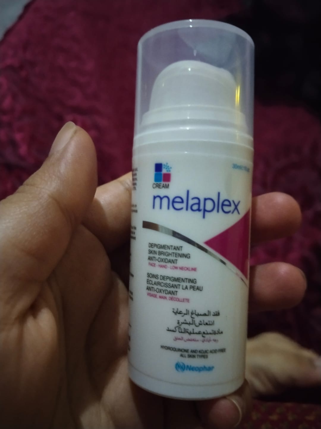 Customer photo review of Melaplex Cream