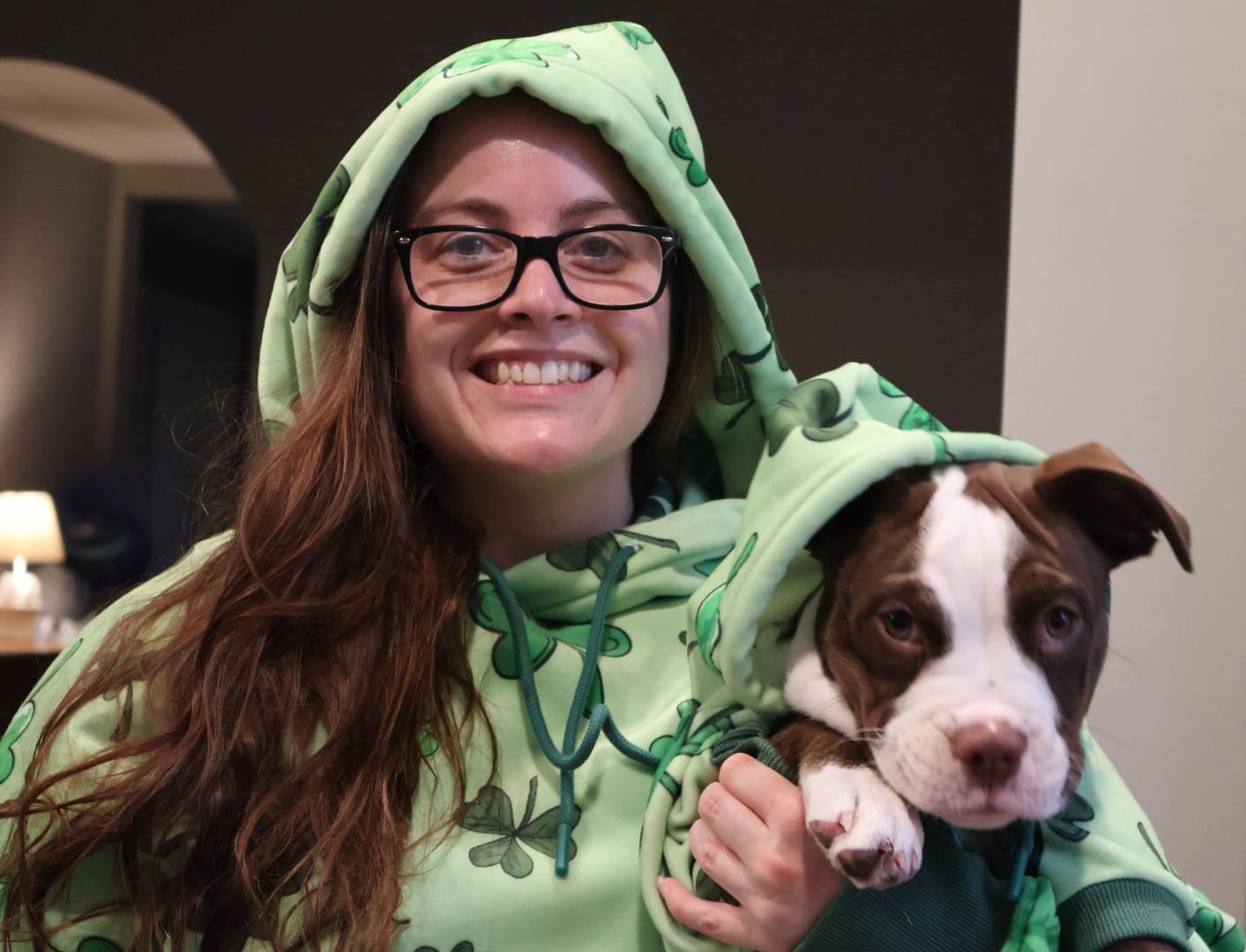 Customer photo review of St. Paddy's Human Hoodies (Limited Edition)
