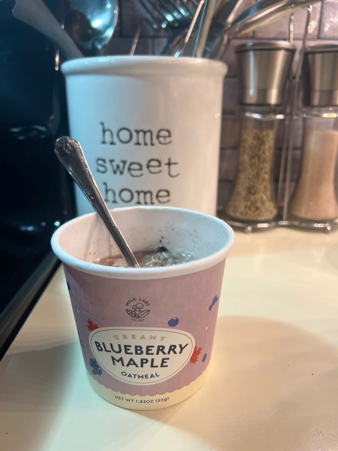 Customer photo review of Blueberry Maple Oatmeal
