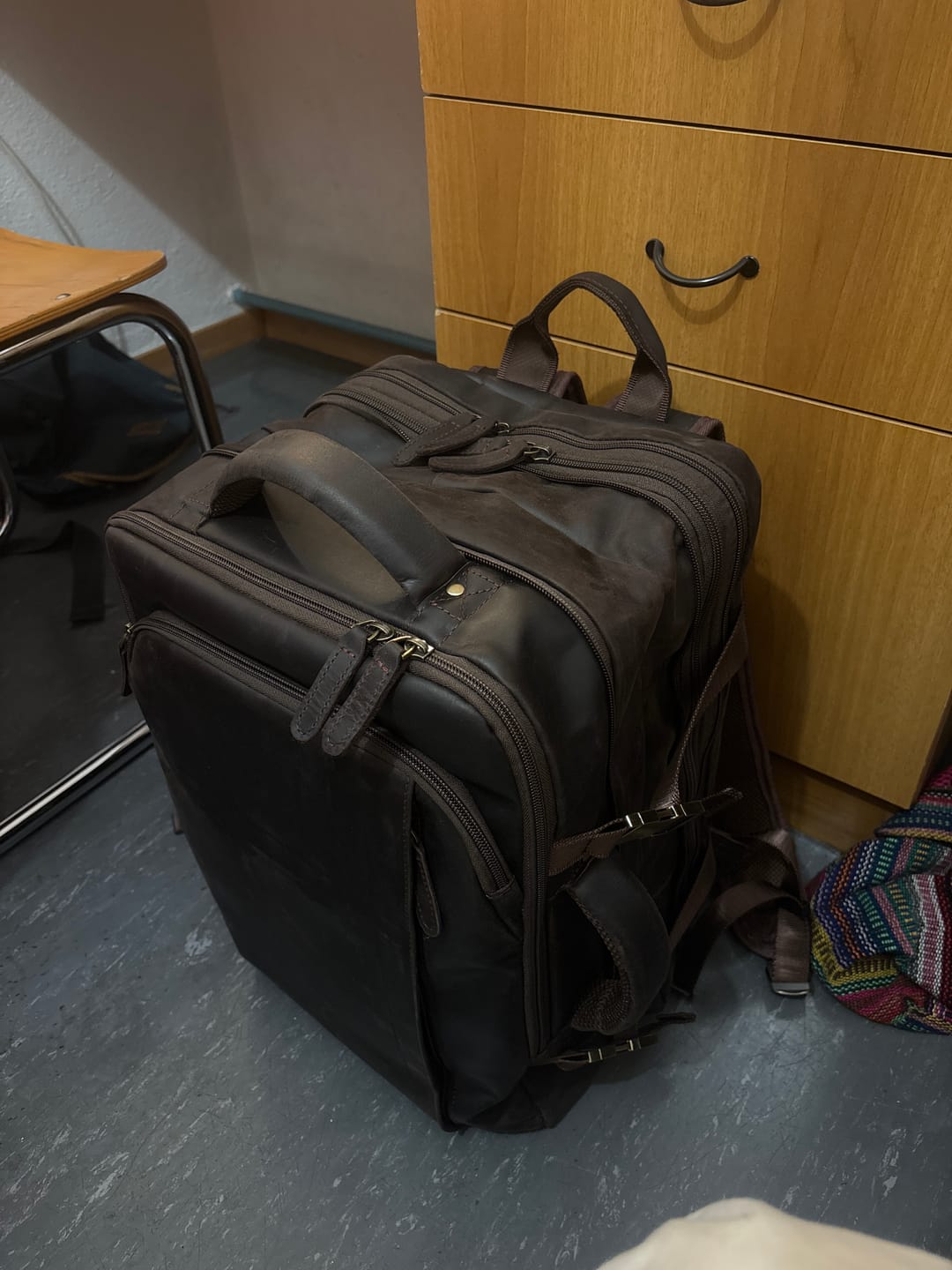 Customer photo review of The Stetson Peak - Expandable Mens Leather Backpack