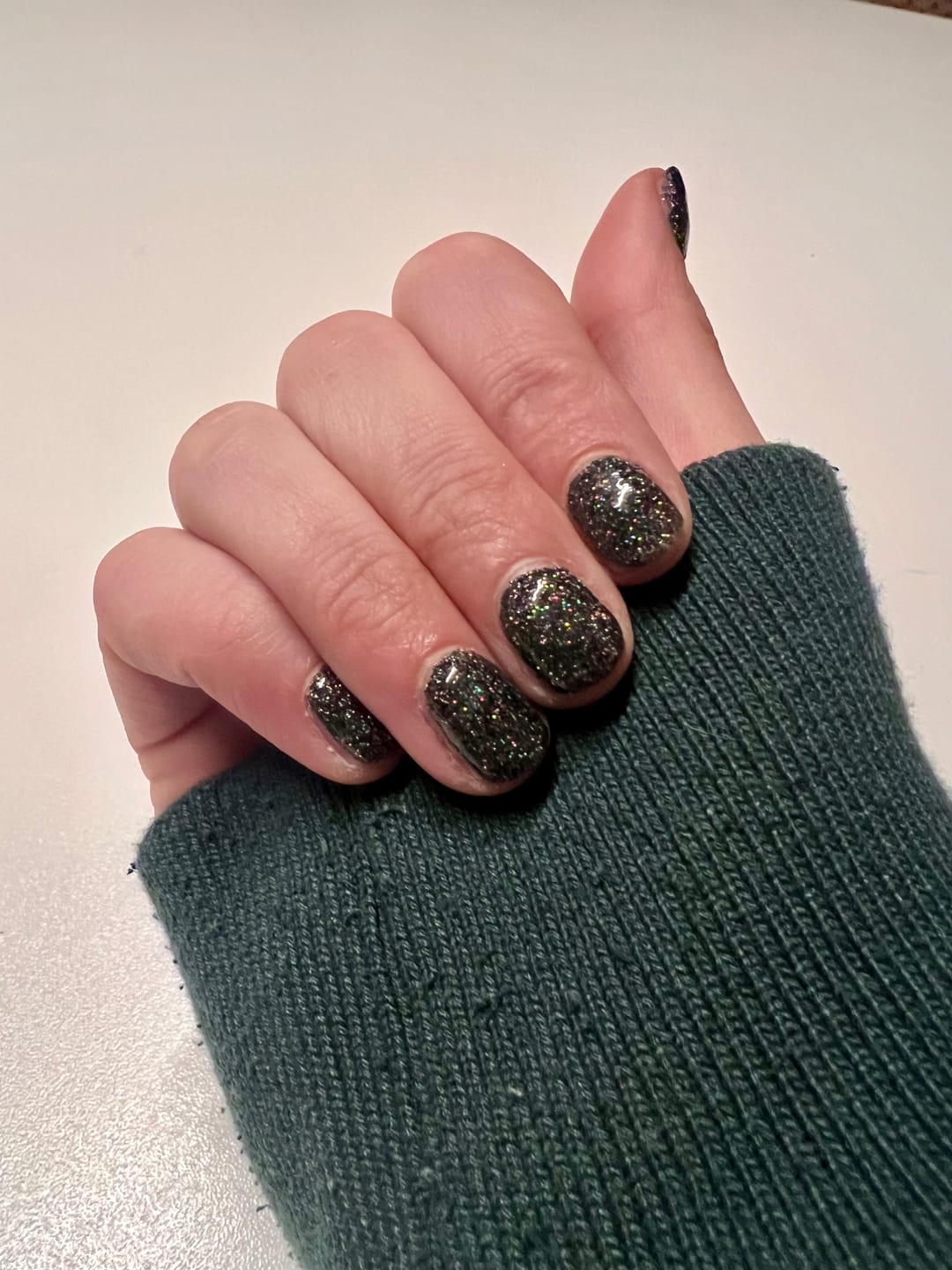 Customer photo review of Black Out Dipping Powder
