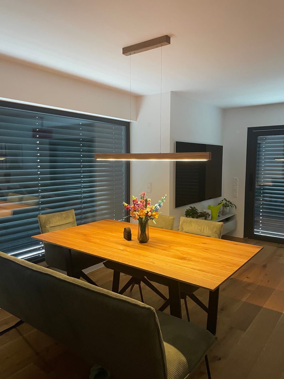 Customer photo review of Designer Pendelleuchte aus Eichenholz, LED-Pendelleuchte - Tara