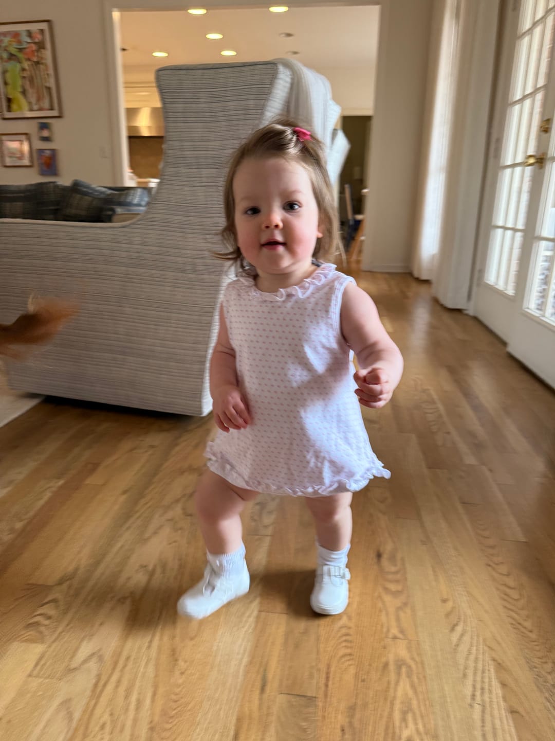 Customer photo review of Pink Polka Dot Skirt Bubble