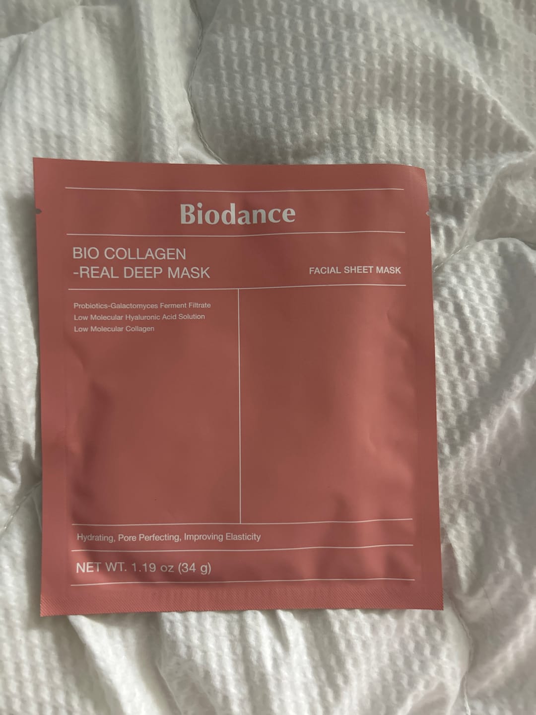 Customer photo review of Nakts hidrogela maska ar kolagēnu Biodance Bio-Collagen Real Deep Mask