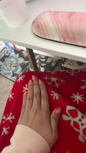 Customer photo review of XCOATTIPS® French - Short Square Red Pastel Tips