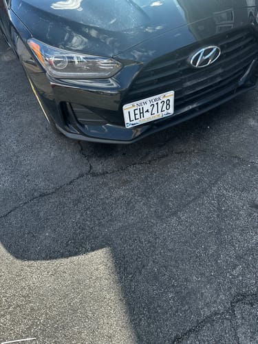 Customer photo review of 2019-Up Hyundai Veloster N Tow Hook License Plate Mounting Bracket