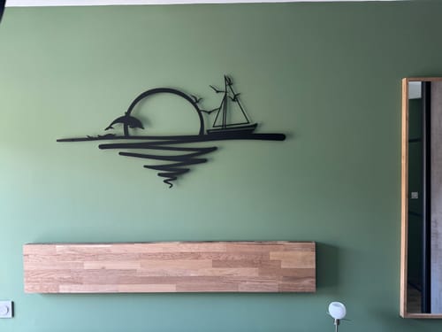 Customer photo review of Décoration murale en métal - Lever du soleil