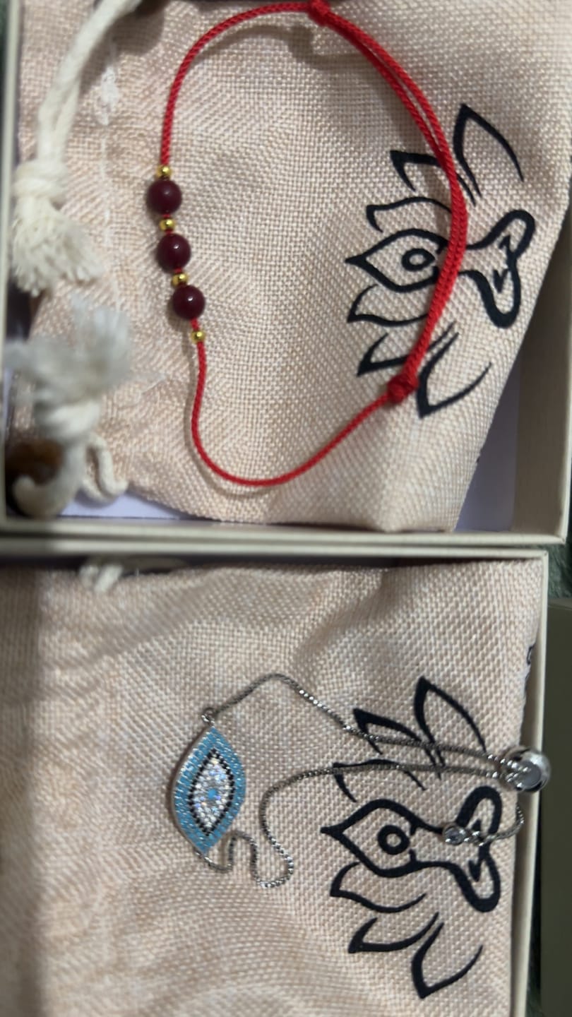 Customer photo review of Buddha Stones Natural Lucky Cinnabar Bead Blessing String Bracelet Anklet
