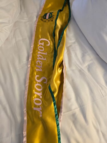 Customer photo review of Golden Soror Sash