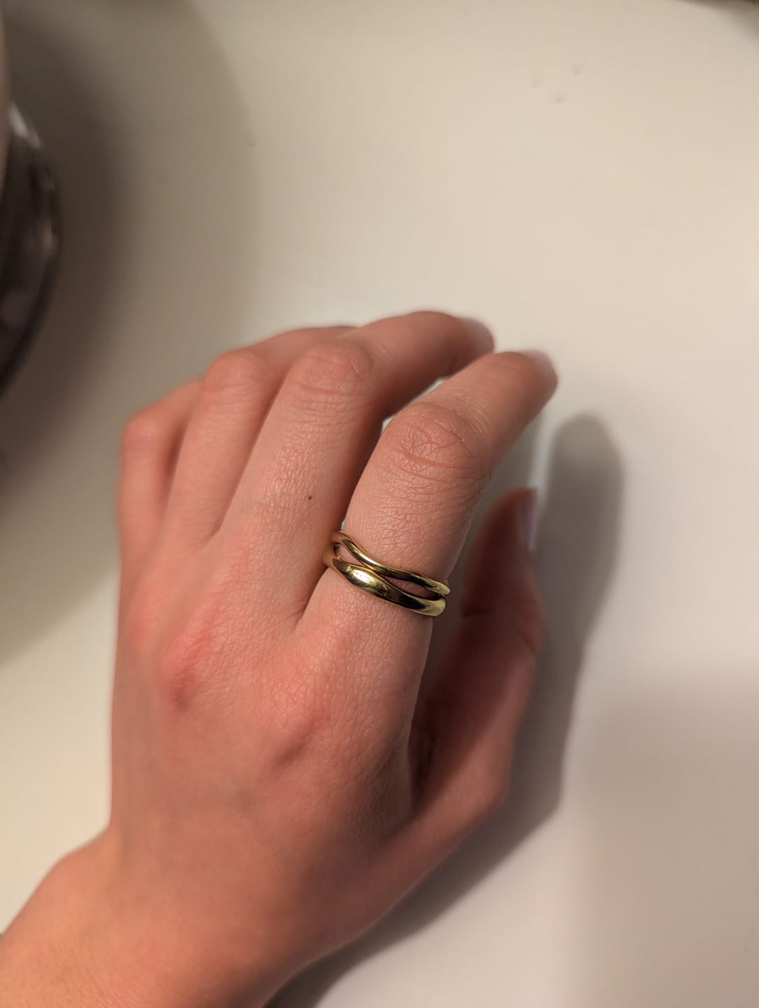 Customer photo review of Madison Wave Ring Set