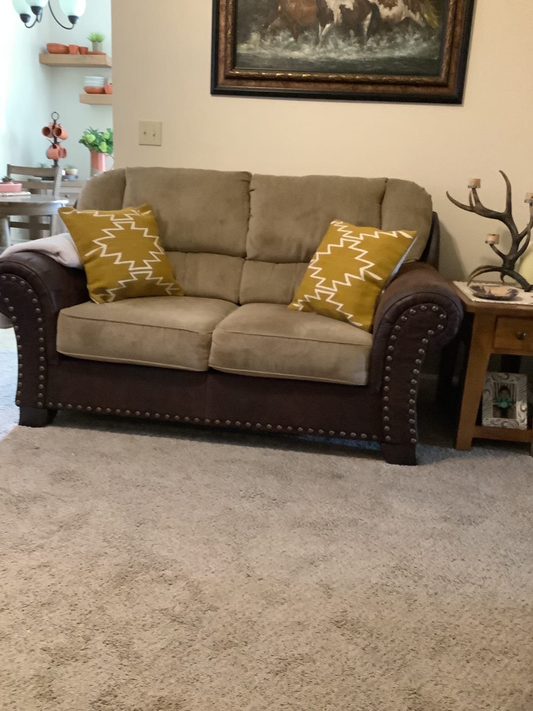 Customer photo review of Yellow Cleo Mustard Wall Hanging