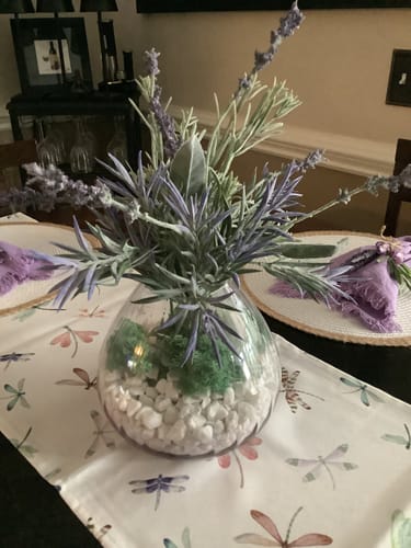 Customer photo review of Galway Crystal Erne Rose Bowl Amethyst