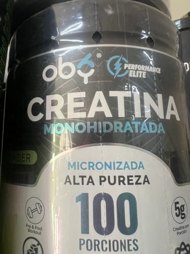 Customer photo review of Regalo: Creatina Monohidratada Micronizada OBY | Alta Pureza | 500g