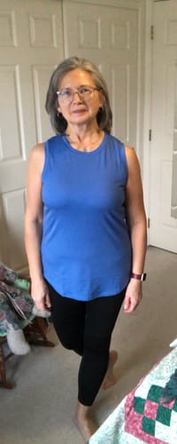 Customer photo review of Bella Tunic Top - Blue Gelato