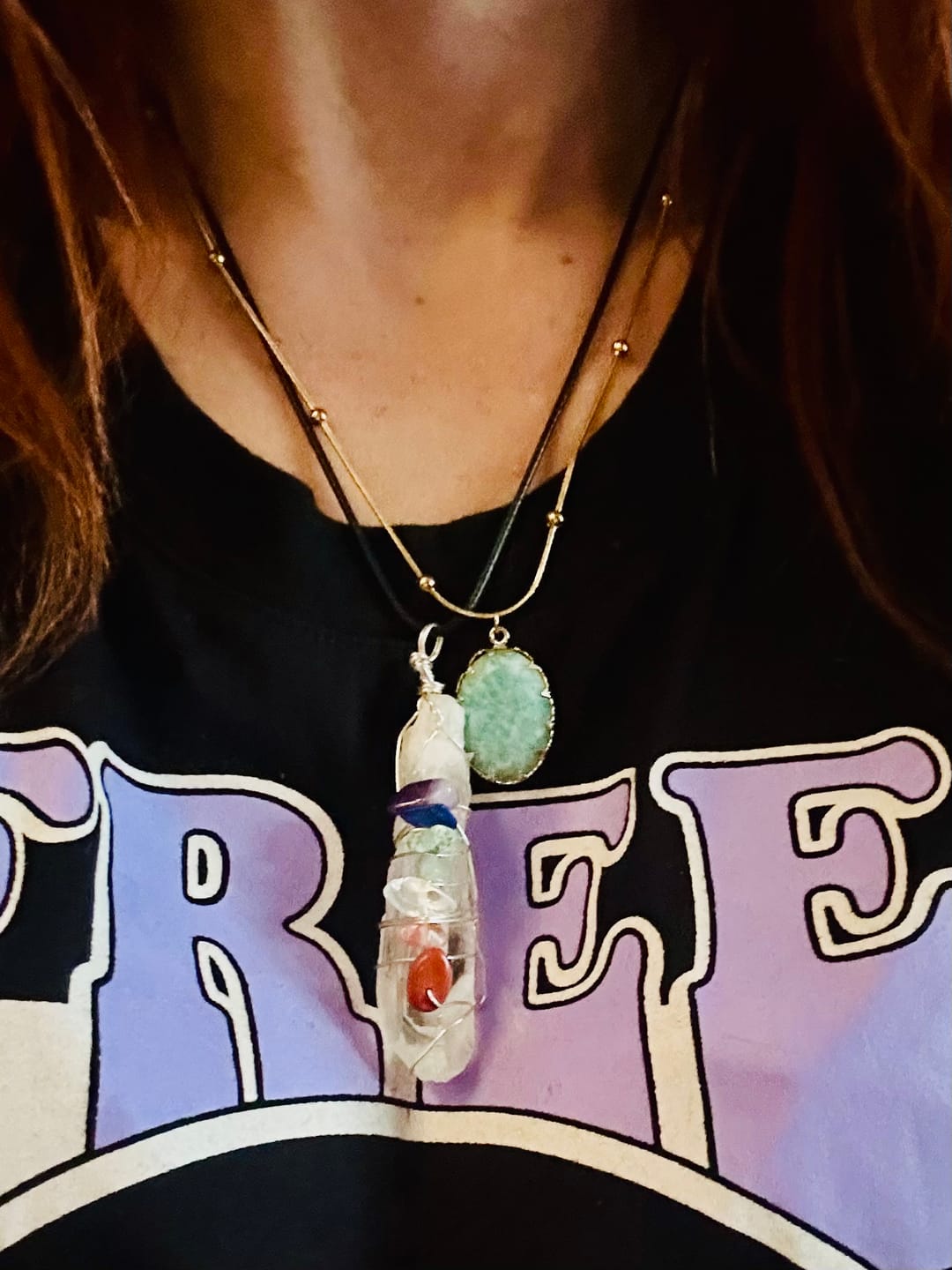 Customer photo review of 7 Chakra Energy Pendant
