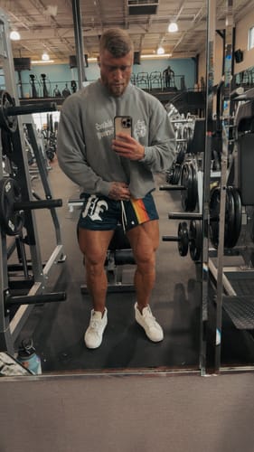 Customer photo review of Vintage Stripe Shorts - Navy