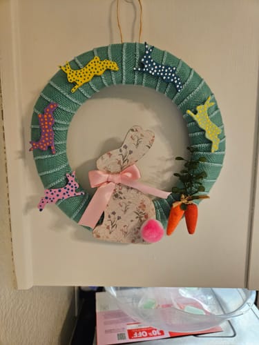 Customer photo review of Unfinished Wood Easter Bunny Shape - Craft - up to 46" DIY