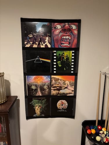 Customer photo review of 12" Vinyl Record Display Frame - LP Wall Storage