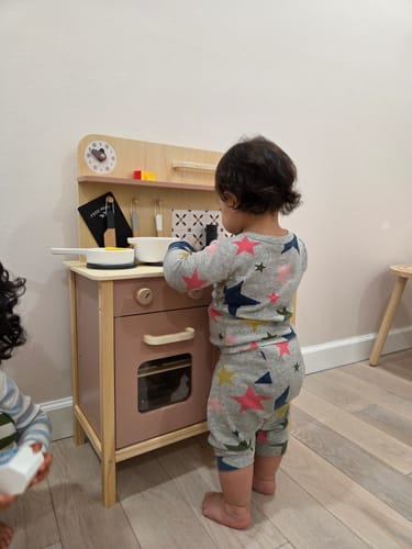 Customer photo review of Wooden Montessori Play Kitchen Set for Kids