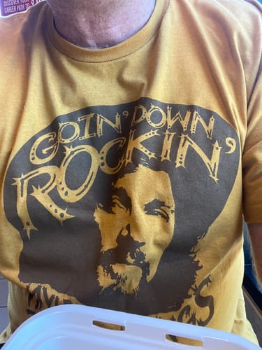 Customer photo review of Goin' Down Rockin' Men's Shirt