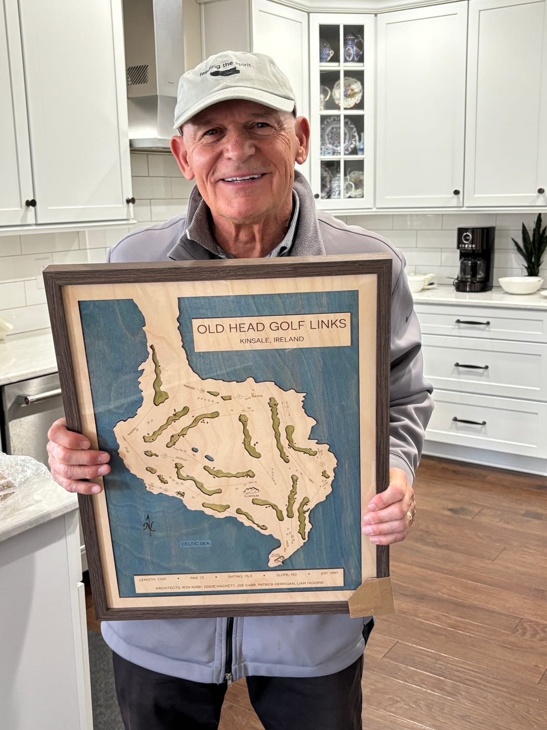 Customer photo review of Custom 3D Wood Golf Course Map