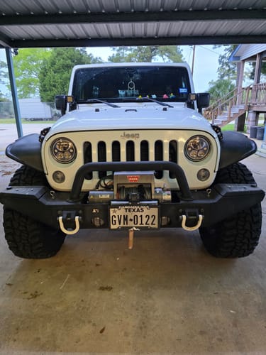 Customer photo review of 2007-2017 Jeep JK VX LED Headlight Kit - Black Chrome | White Halo