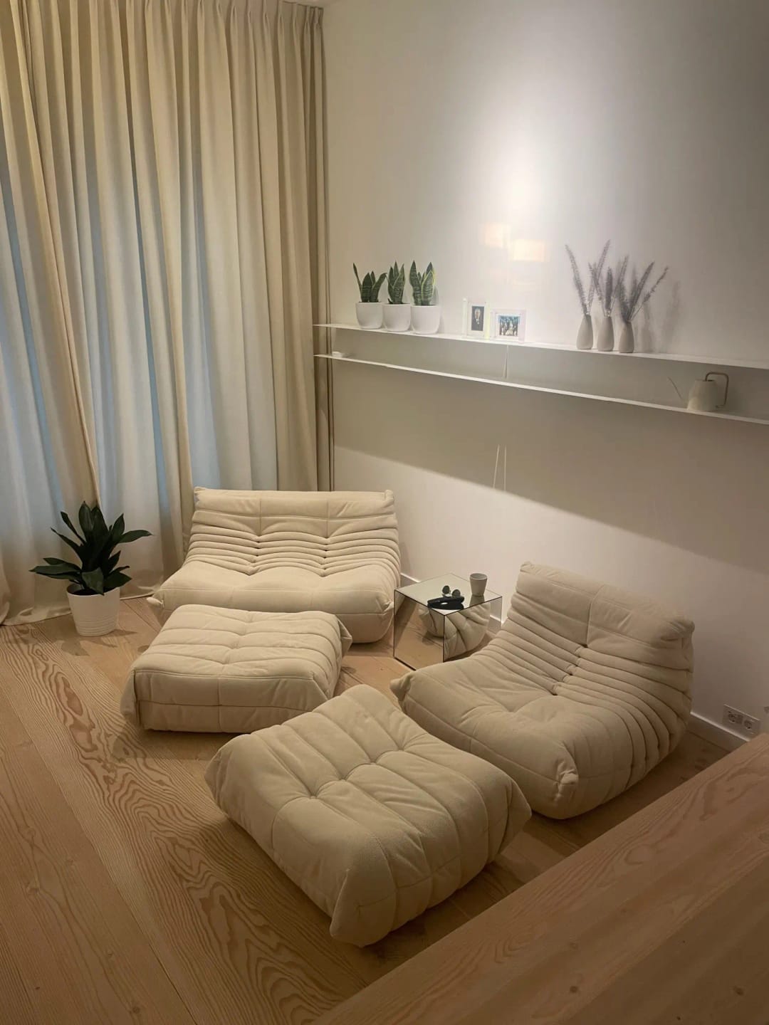 Customer photo review of Togo Fireside Chair with Foot Stool - Set of Two